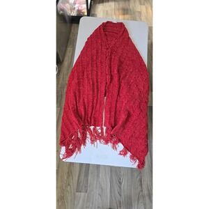 LuLaRoe Mimi - Women's Sweater Knit- Wrap Shawl One Size  Red